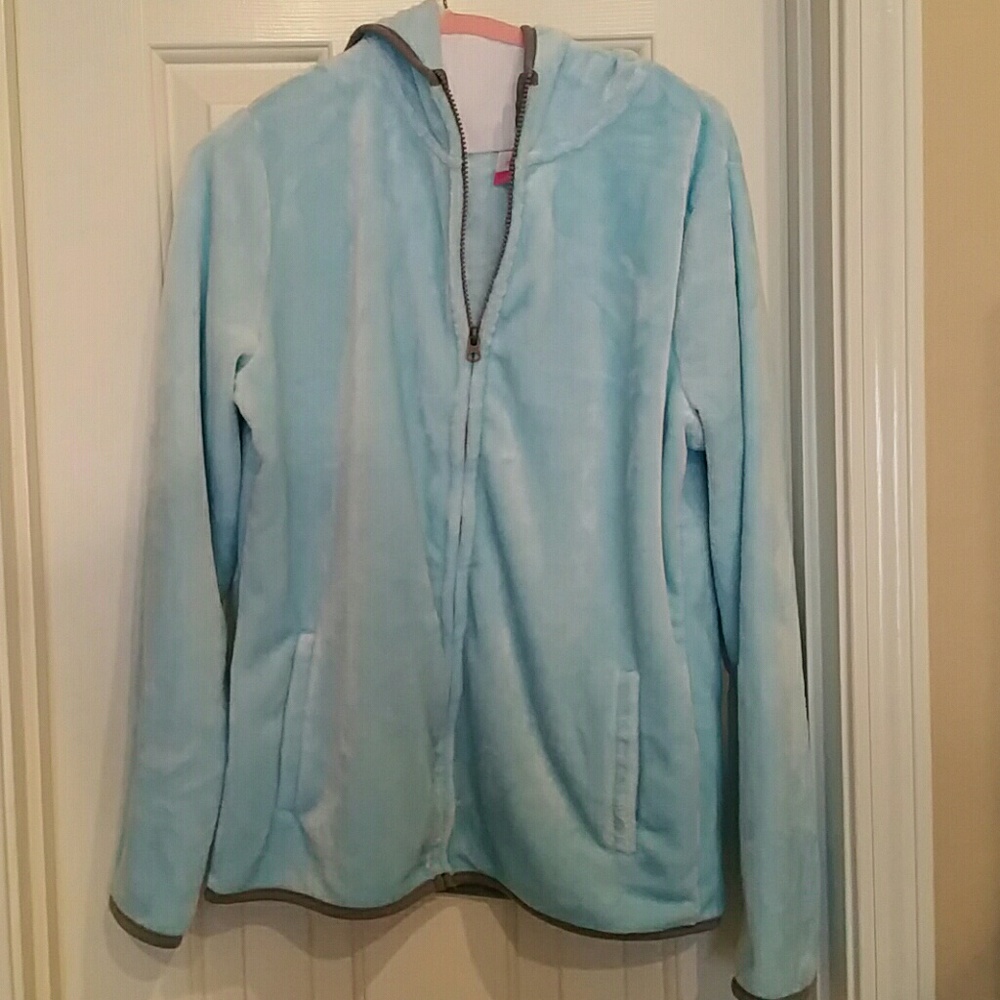 Supersoft light jacket with hood.